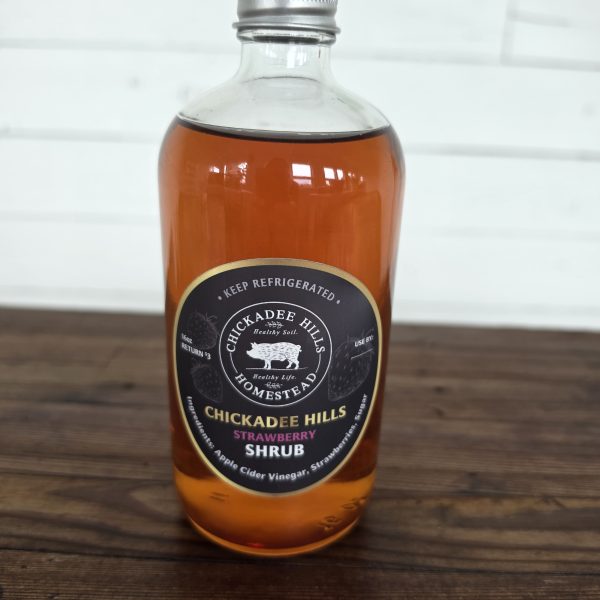 Bottle of Chickadee Hills Strawberry Shrub